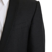 Black  MARTINI Dotted Slim Fit Blazer