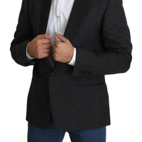 Black  MARTINI Dotted Slim Fit Blazer