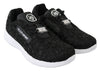 Black Polyester Runner Joice Sneakers Shoes