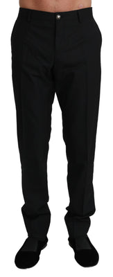 Black Formal Dress Trouser Virgin Wool Pants