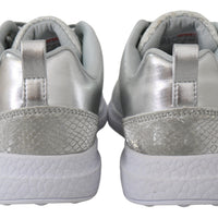 Silver Polyester Runner Gisella Sneakers Shoes