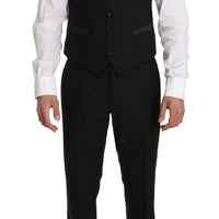 Black Wool Dress Waistcoat Gillet Vest