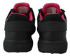 Black Polyester Runner Becky Sneakers Shoes