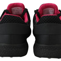 Black Polyester Runner Becky Sneakers Shoes