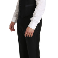 Black Wool Dress Waistcoat Gillet Vest