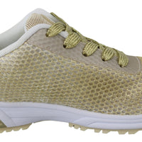 Gold Polyester Gretel Sneakers Shoes