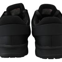 Black Polyester Runner Beth Sneakers Shoes