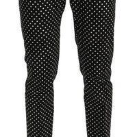 Black Polka Dots Casual Trouser Pants