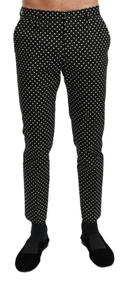 Black Polka Dots Casual Trouser Pants