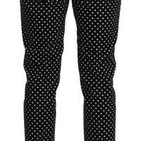 Black Polka Dots Casual Trouser Pants