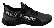 Black Polyester Runner Mason Sneakers Shoes