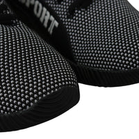 Black Polyester Runner Mason Sneakers Shoes