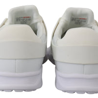 White Polyester Runner Beth Sneakers Shoes