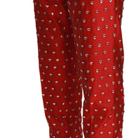 Red Crystal Formal Dress Trouser Pants