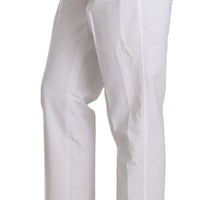 White Cotton Stretch Formal Trouser Pants