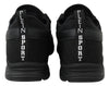 Black Polyester Christopher Sneakers Shoes