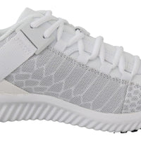 White Polyester Adrian Sneakers Shoes