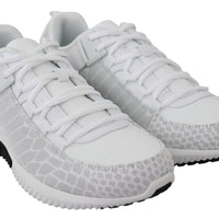 White Polyester Adrian Sneakers Shoes