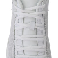 White Polyester Adrian Sneakers Shoes