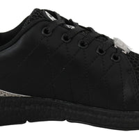 Black Polyester Runner Gisella Sneakers Shoes