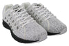 White Polyester Runner Edward Sneakers Shoes