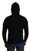 Black Full Zipper Hooded Cashmere Sweater