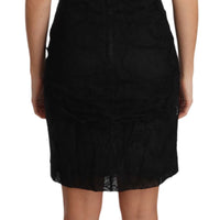 Black Lace Strapless Bodycon Mini Dress