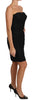 Black Lace Strapless Bodycon Mini Dress