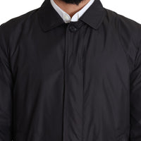 Black Logo Mens Windbreaker Jacket