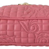 Quilted Nappa Leather Clutch Shoulder Handbag