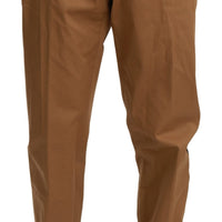 Brown Chinos Trousers Cotton Stretch Pants