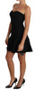 Wool Stretch Black A-Line Cocktail Dress