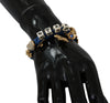 Gold Chain Blue Star Charms Crystal Statement Bracelet