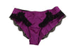 Bottom Purple Floral Silk Stretch Underwear