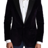 Black Cotton Velvet Men Coat MARTINI Blazer