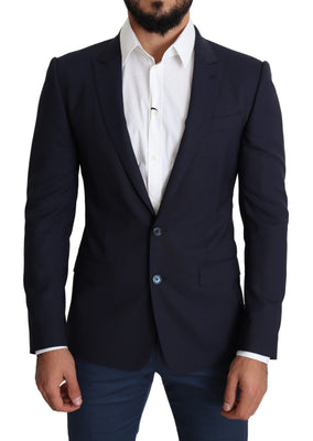 Navy Blue Wool Single Breasted MARTINI Blazer