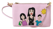 Pink Leather #dgfamily Clutch Shoulder Borse Purse