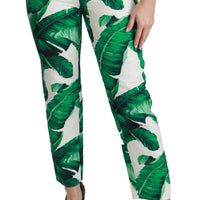 Banana Leaf High Waist Slim Trouser Pants