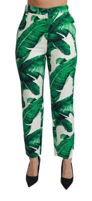 Banana Leaf High Waist Slim Trouser Pants