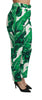 Banana Leaf High Waist Slim Trouser Pants