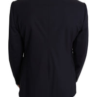 Black Wool Stretch Men Coat MARTINI Blazer