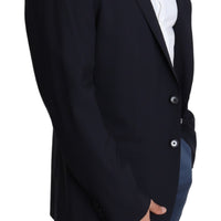 Black Wool Stretch Men Coat MARTINI Blazer