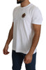 White Sacred Heart Applique Cotton Top T-shirt