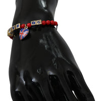 Red Blue Beaded DG LOVES LONDON Flag Branded Bracelet