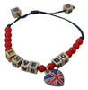 Red Blue Beaded DG LOVES LONDON Flag Branded Bracelet