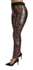 Green Bronze Leaf Tights Skinny Pants