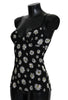 Black Daisy Print Dress Lingerie Chemisole