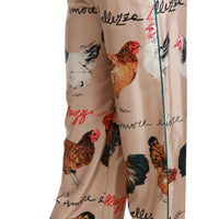 Hen Chicken Silk Pajama Trouser Pants