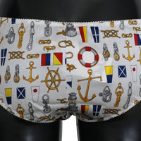 Underwear Sailor Print Silk Bottoms