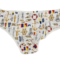 Underwear Sailor Print Silk Bottoms